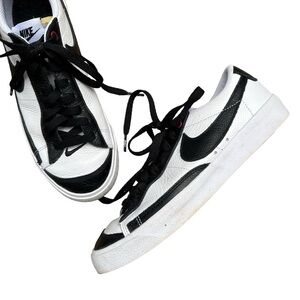 Nike Blazer Low 77 By You Custom Sneakers EUC SZ7.5 White/Black/Red